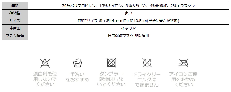 UNIMAプレミアム銀繊維マスク（ブルー×ホワイト/FREEサイズ）