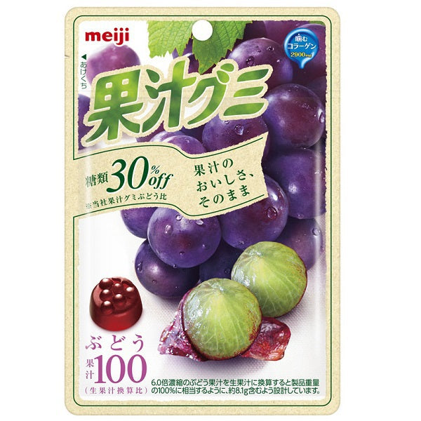 【1週間毎日1袋！】果汁グミ糖類30%オフ ぶどう 7袋セット