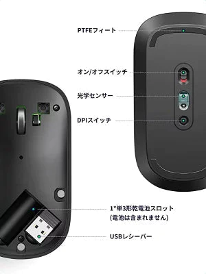 [UGREEN] Bluetooth・無線 両対応ワイヤレスマウス
