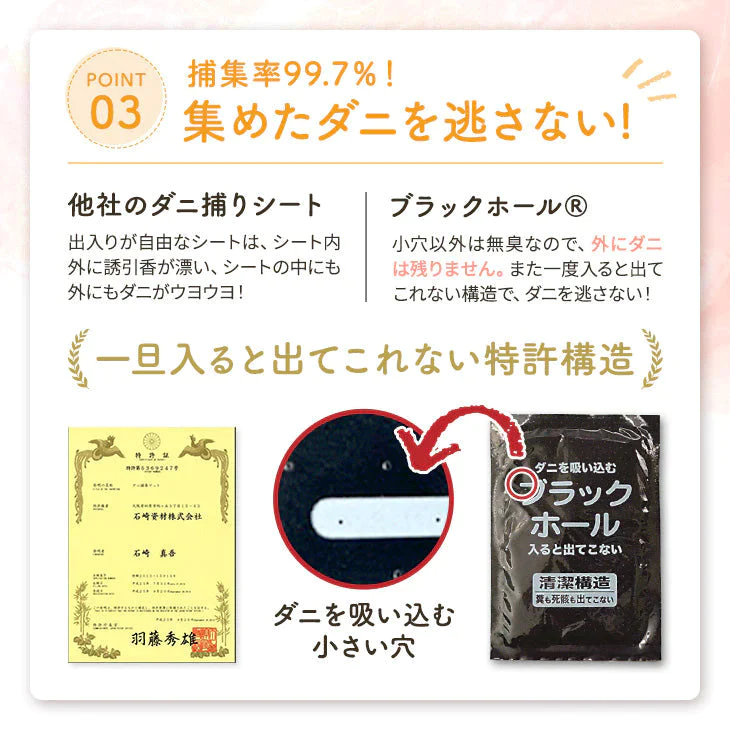 【超得ハイパーSALE】ダニ捕りパック【ブラックホール®】10個セット