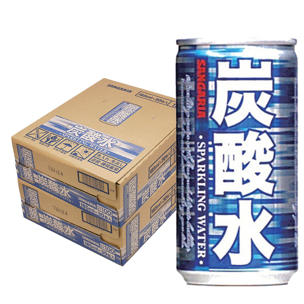 【送料無料】サンガリア 炭酸水 185ml×60本（2ケース）