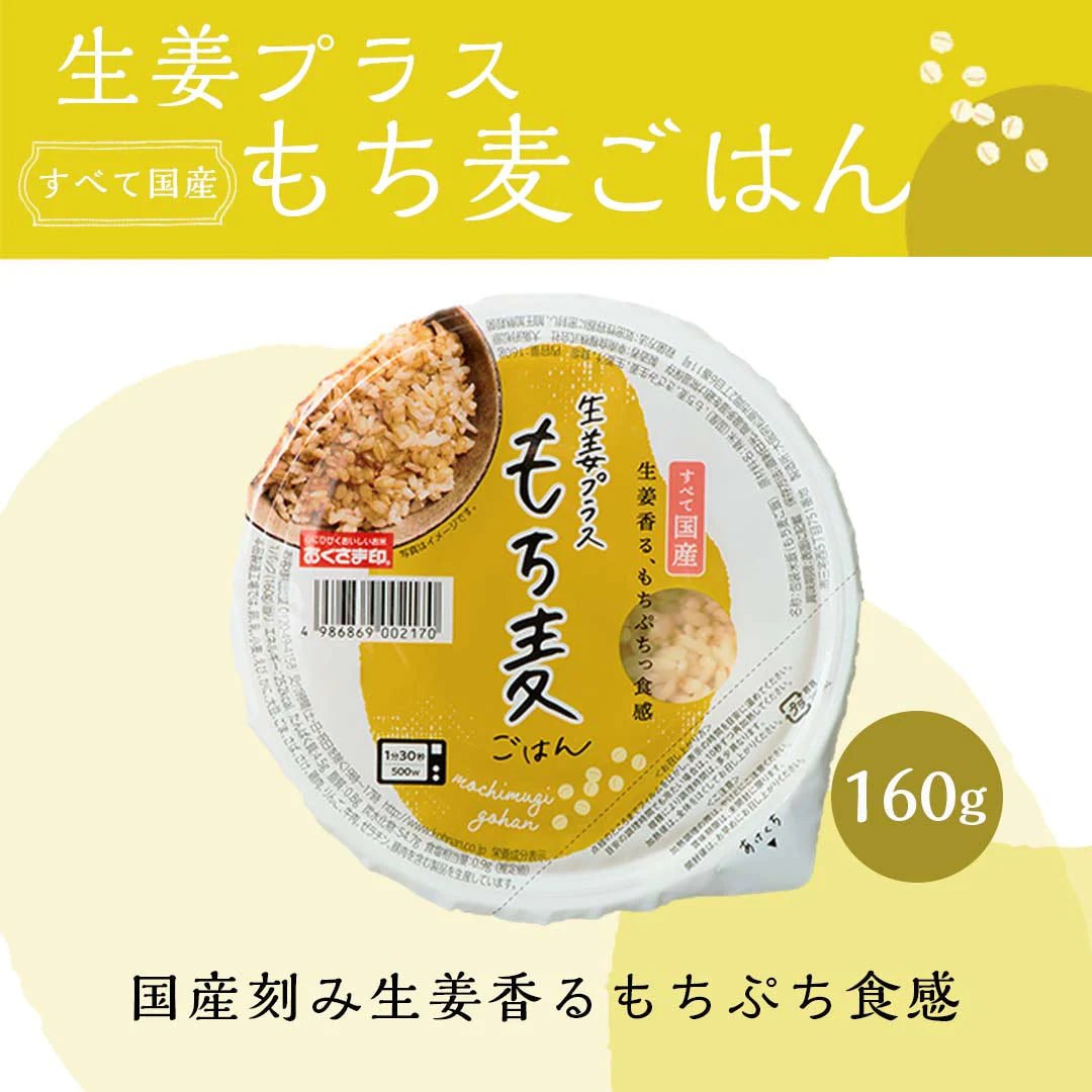 ご飯パック 生姜プラスもち麦ごはん 48個セット 160g おくさま印 お米 レトルト 食品 無添加 国産 レンジで簡単 温めるだけ ギフト 引っ越し 挨拶 出産 内祝い 母の日 父の日 お中元 お歳暮 結婚 還暦 寒中 暑中見舞い 送料無料