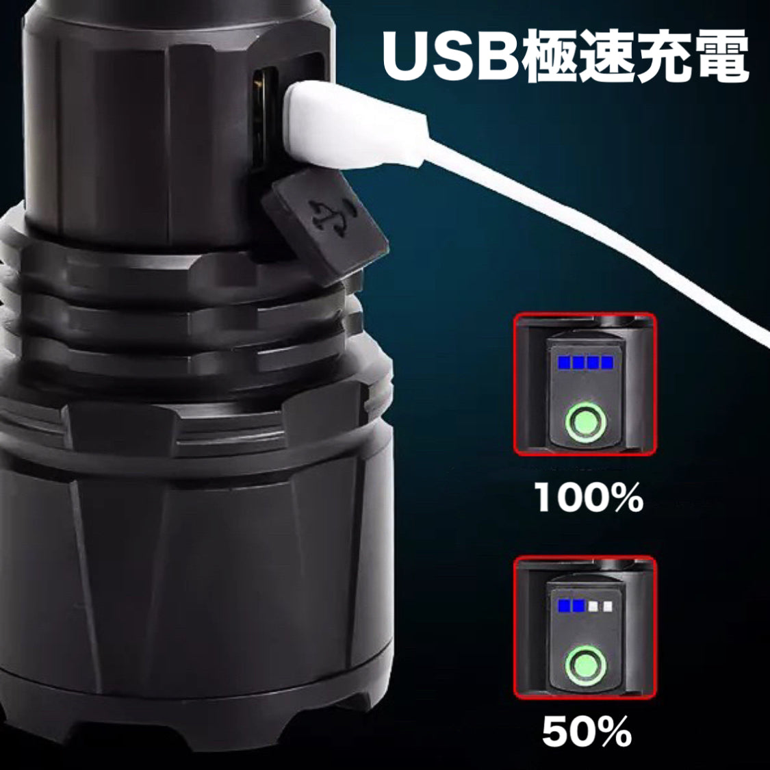 超高輝度LED 懐中電灯(w023)P90懐中電灯