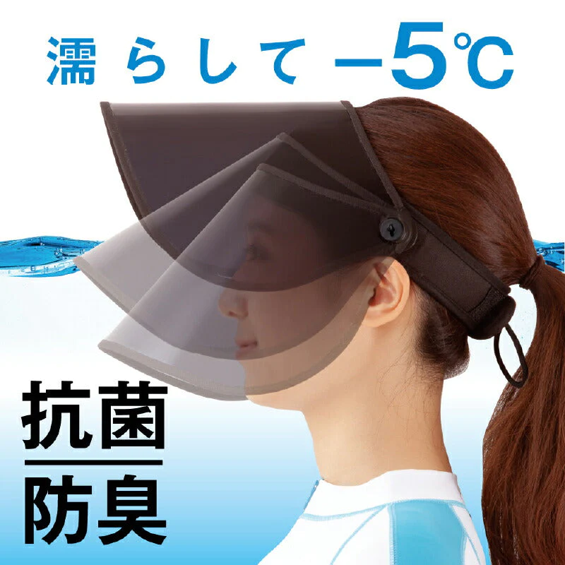 UVサンバイザー アクアプラス UVケア ＵＶ UVcut 紫外線対策 UVカット 紫外線カット 日焼け 日よけ 女性用 買い物 公園 自転車 日焼け防止 レディース プール 海 帽子 顔 首 スポーツ クリア 冷感 旅行 ママ 暑さ対策