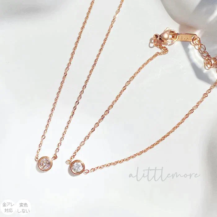 【KAUCHE限定価格】” ネックレス＆ブレスレット” 品番A01　上品な輝き一粒ダイヤ　 czダイヤ　アクセサリーセール 【ゲリラセール】