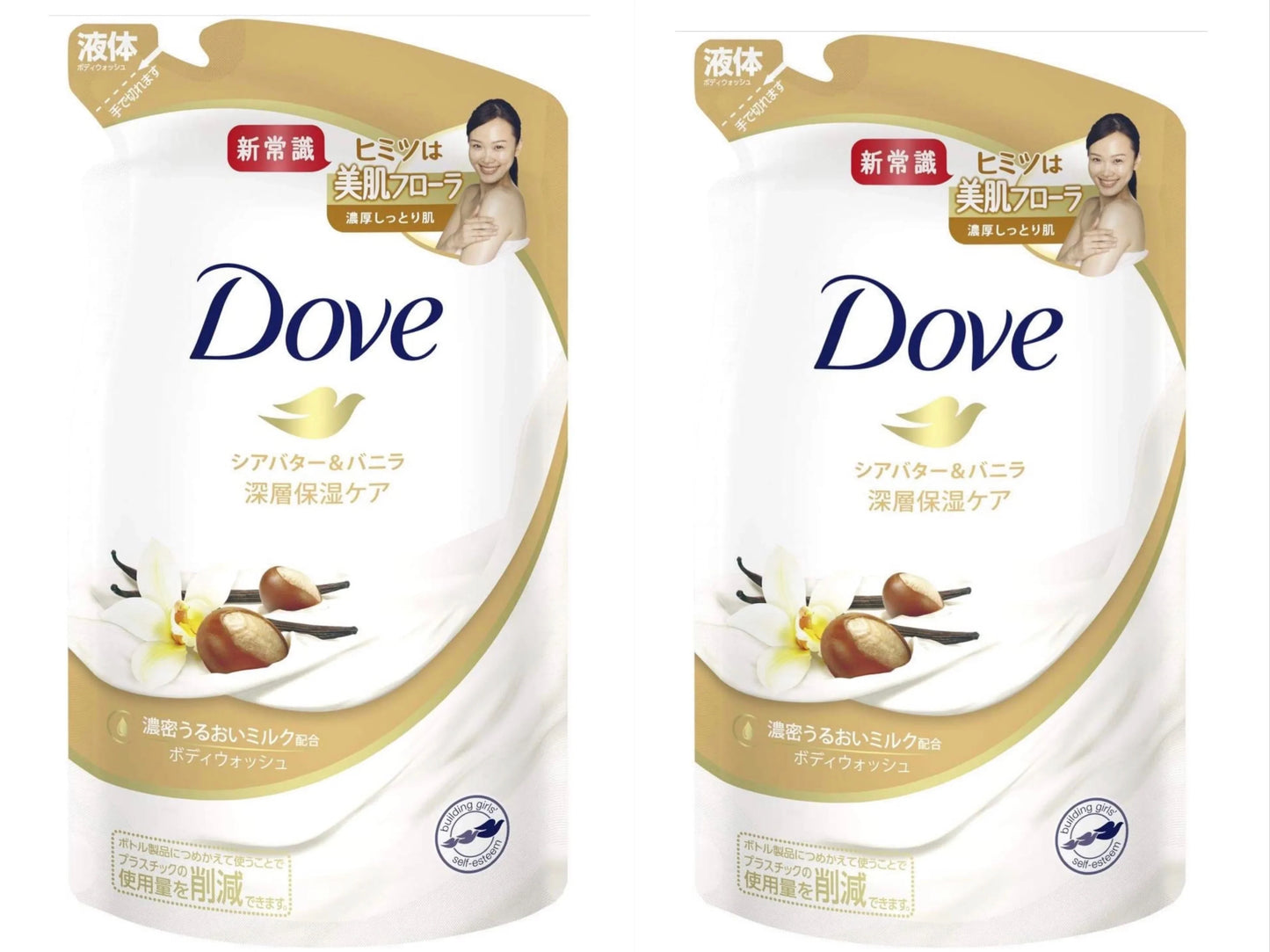 　2個　Dove ダヴ　ボディウォッシュ ボディソープ シアバター&バニラ 詰替え用 340g