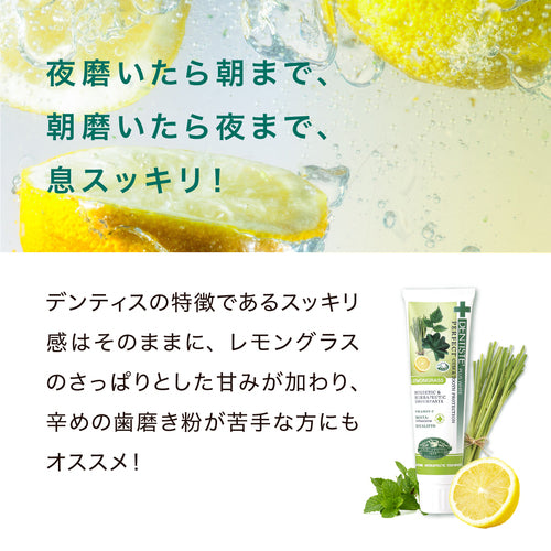 【日本限定フレーバー】デンティス レモングラス チューブタイプ 100g
