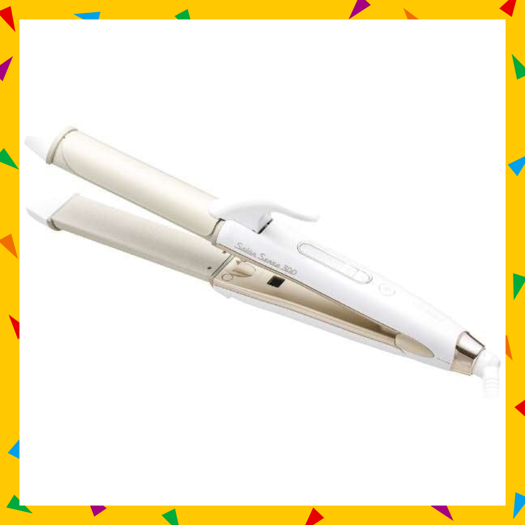 【24時間限定・先着30購入】[新品] KOIZUMI コイズミ Salon Sense 300 KHR-7520W マイナスイオン 2WAY ヘアアイロン 4981747075529【家電製品リリースセール】