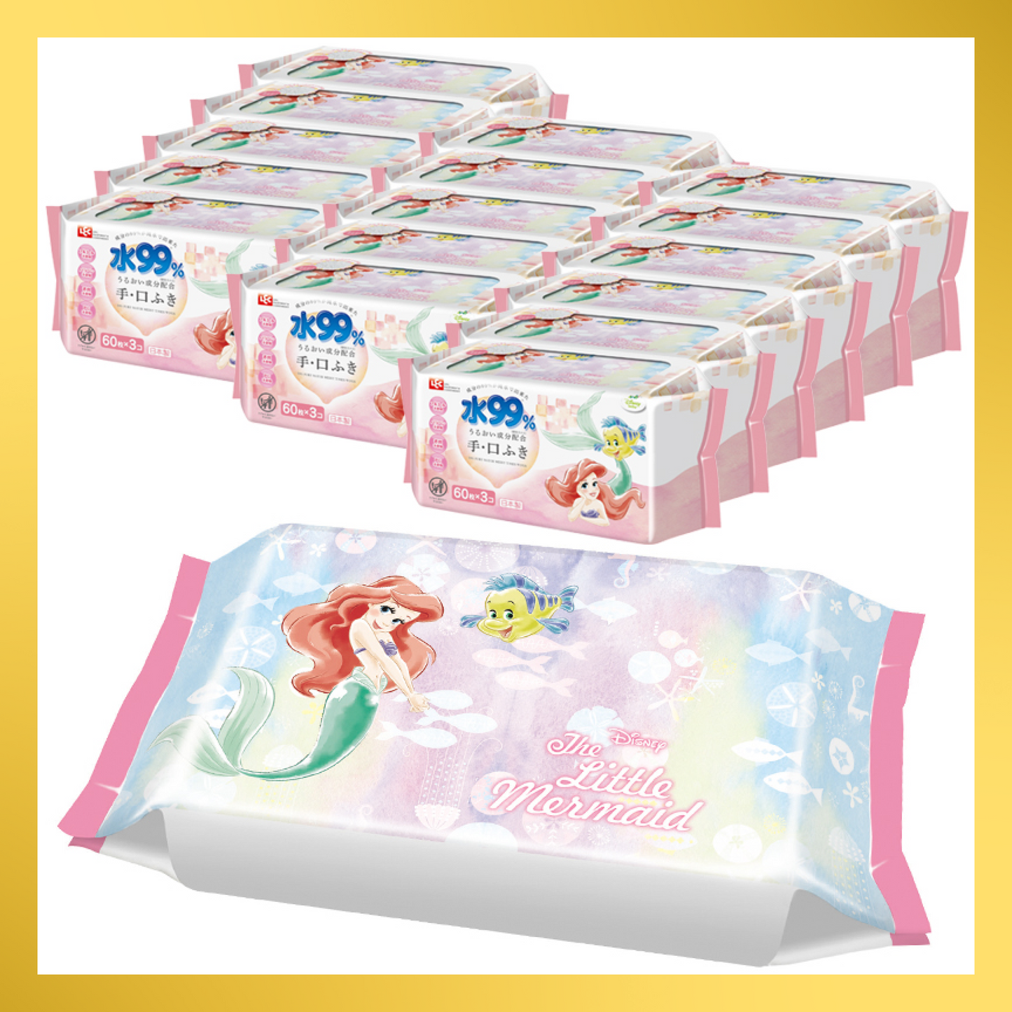 ディズニー　ＷＡ手口ふき６０枚×48P アリエル【最安値に挑戦】