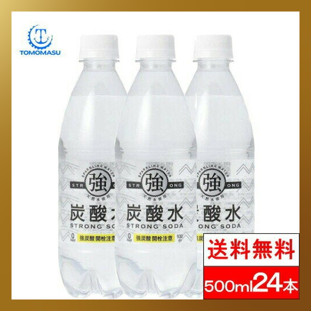 【1.5周年ベストコレクション】強炭酸水 500ml × 24本 プレーン 友桝