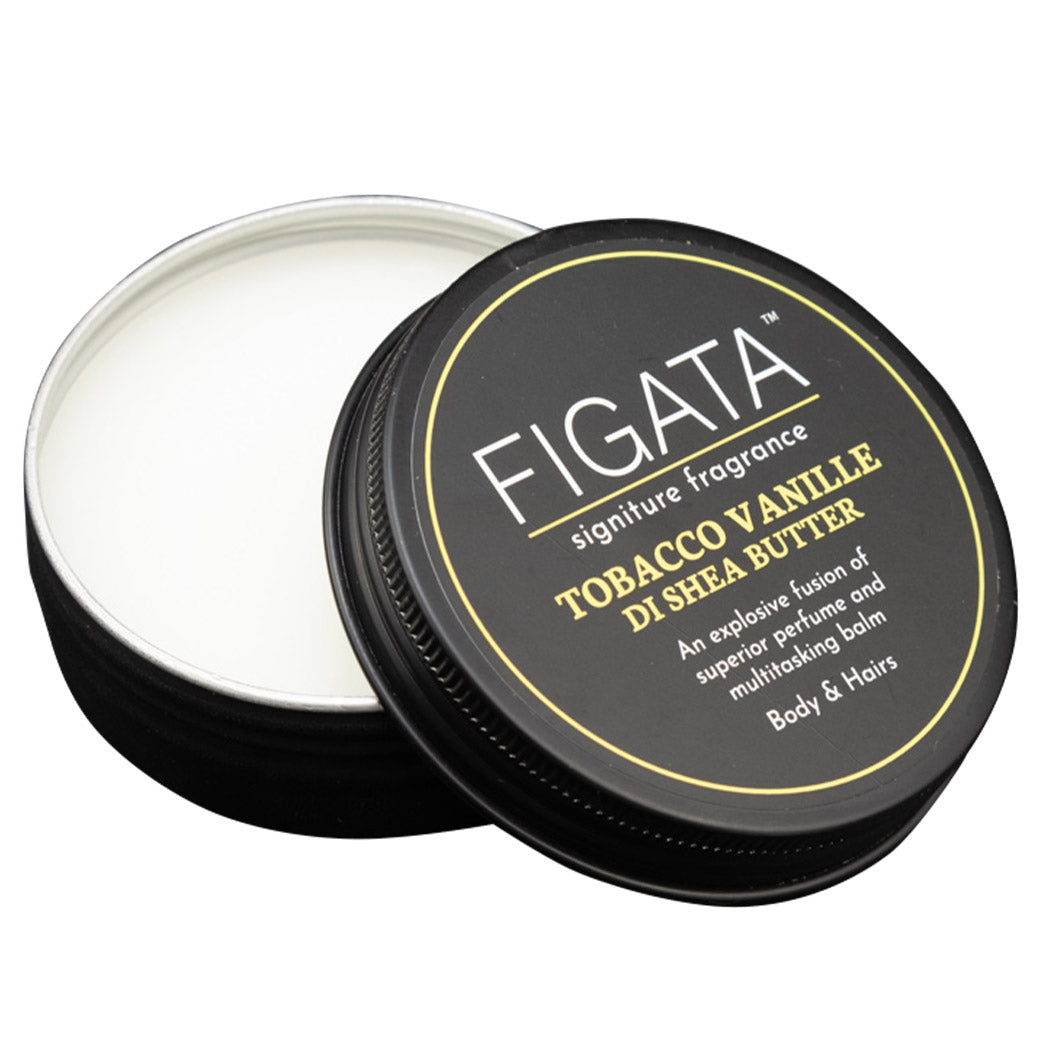 FIGATA 練り香水 タバコバニラ ディ シアバター 50g バーム 香料(トムフォード タバコバニラ)  シアバター カメリアオイル エクトイン マリンバンブー 保湿クリーム ヘアワックス ハンドクリーム リップクリーム メンズ