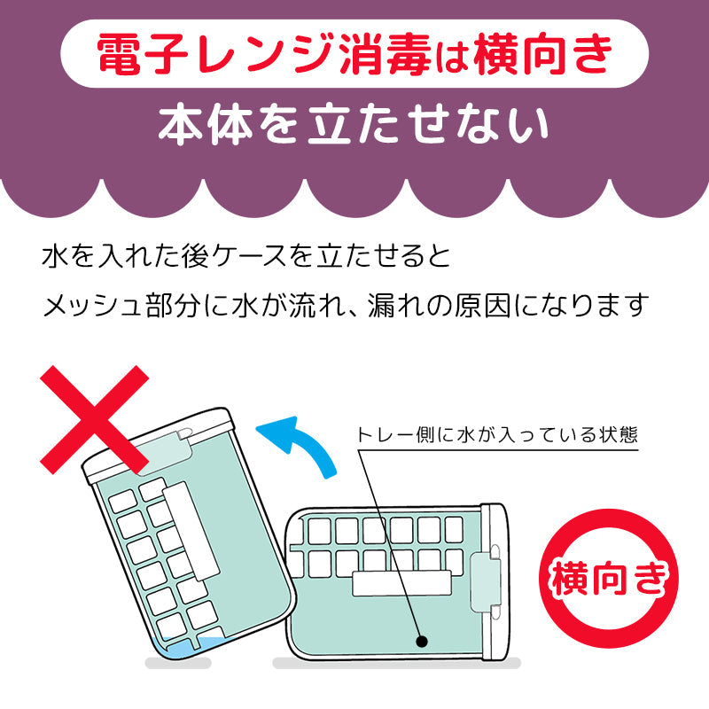 3WAY 哺乳びん 消毒ケース 電子レンジ・薬液消毒OK 特許出願中