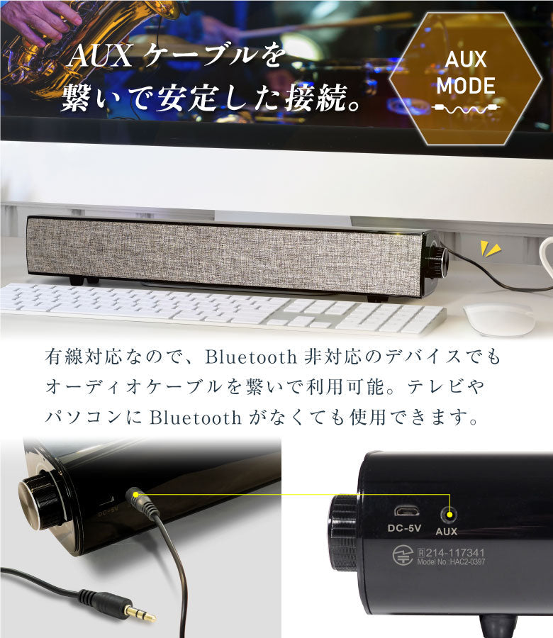 【ブラック】Bluetooth スピーカー ワイヤレススピーカー Bluetooth5.1 サウンドバー 重低音 レトロ テレビ用 高音質 インテリア ブルートゥース スマホ 手元スピーカー