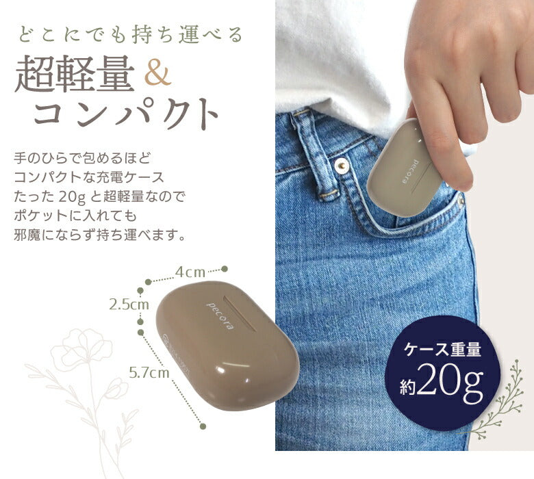 【ベージュ】ワイヤレスイヤホン Bluetooth5.3  iphone かわいい おしゃれ 高音質 長時間再生 6時間 イヤフォン ブルートゥース アンドロイド スマホ 完全ワイヤレスイヤホン 片耳 通話