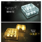 【ゴールド】ソーラーライト ガーデンライト 4個セット LED 屋外 防水 防犯 埋め込み イルミネーション 明るい 自動点灯 自動充電 Sサイズ 階段 電気代ゼロ