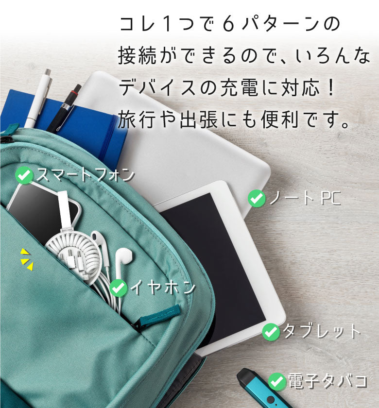 【ホワイト】充電ケーブル iphone 3in1 アイフォン スマホ充電 タイプC 急速充電 高速充電 USB Type-C microUSB 6in1 データ転送 ipad 5V2A Android usbケーブル