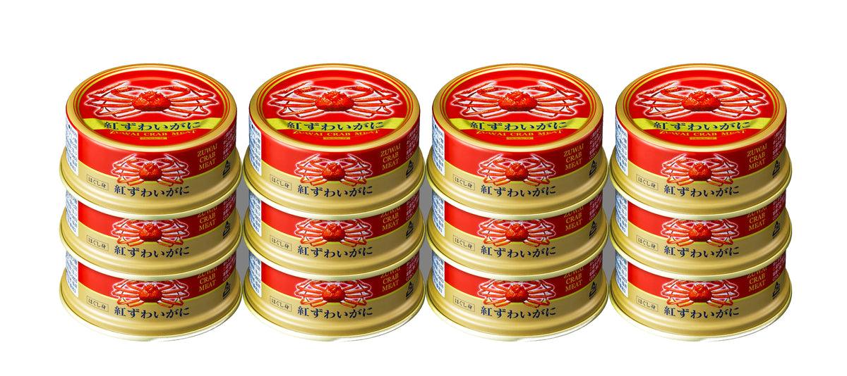 訳あり紅ずわい蟹缶詰(ほぐし身) 55g×12缶+4缶 日本海産