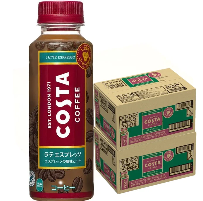 【送料無料】ココカ・コーラ コスタ ラテ エスプレッソ 265ml×48本/2ケース