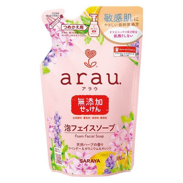【おまけ付き！】arau　（アラウ）　泡フェイスソープ 詰め替え用 180m