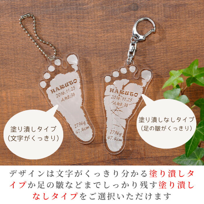【単品での購入不可】そのまんまあんよ■赤ちゃん 足形 キーホルダー 足型 名入れ 出産祝い 出産内祝い 内祝い 誕生記念 ベビー メモリアル ギフト 100日祝い ハーフバースデー 敬老の日