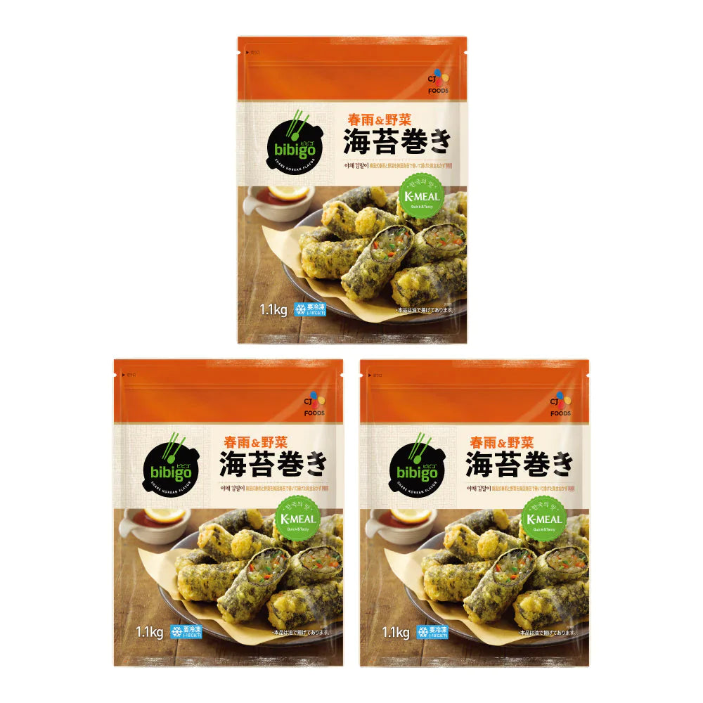 bibigo 野菜＆春雨 海苔巻き 400g×3袋  おつまみに！ビビゴ【公式】【ゲリラセール】
