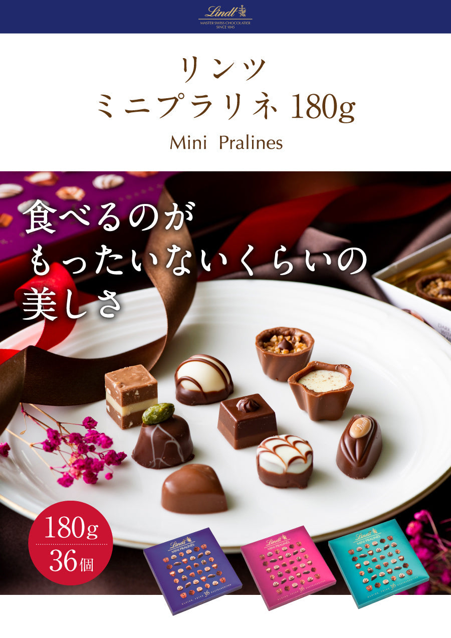 リンツ ミニプラリネ 180g ＋ 贅沢はちみつ紅茶 【エコ得】