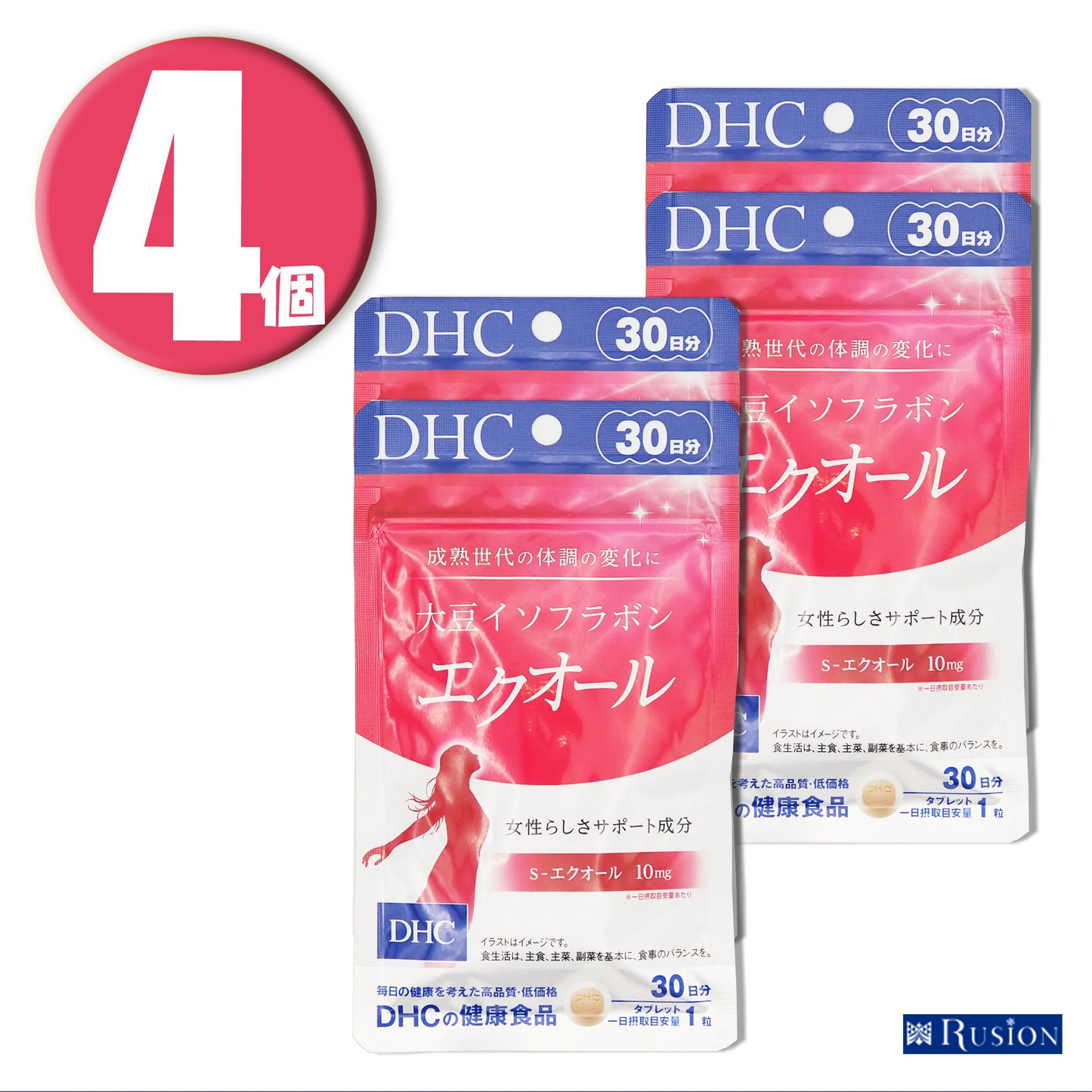 (4個) DHC サプリメント 大豆イソフラボン エクオール 30日分×4個 ディーエイチシー 健康食品