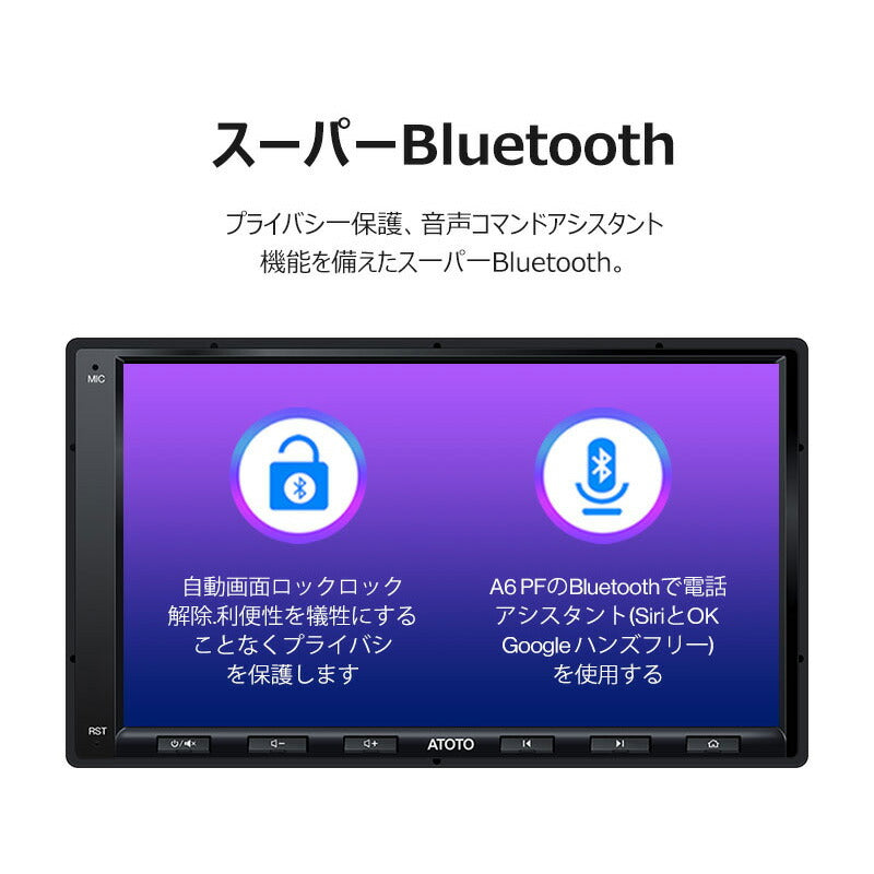 【ATOTO正規品 最新型カーナビ A6G2A7PF 7インチ】atoto a6 2DIN カーステレオ ワイヤレスCarPlay Android Auto ナビゲーション ミラーリンクカーナビゲーション オーディオ Bluetooth タッチスクリーン GPSカープレイ カー用品 carplay ナビ atoto a6 7インチ カーナビ