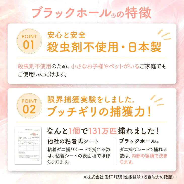 【SUPER在庫処分市】ダニ捕りパック【ブラックホール®】　2個入