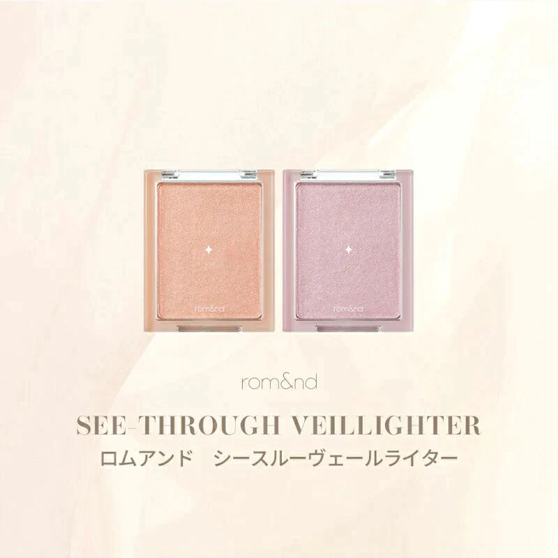 【SUN KISSED VEIL】ロムアンド ハイライト シースルーベールライター rom&nd romand ハイライター ブラッシャー ツヤ肌 水光肌 毛穴 ブルベ イエベ 立体感 鼻筋 Tゾーン 発色 韓国コスメ クリスマス ゆうパケット 送料込み