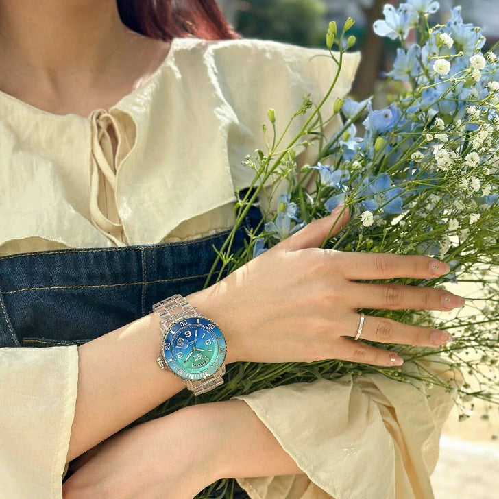 ice-watch アイスウォッチ ICE clear sunset - ターコイズ - ミディアム 021435