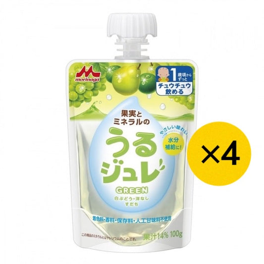 【たっぷり4個！】森永乳業 うるジュレ グリーン 100g 12ヶ月～ ※ ジュレ ドリンク