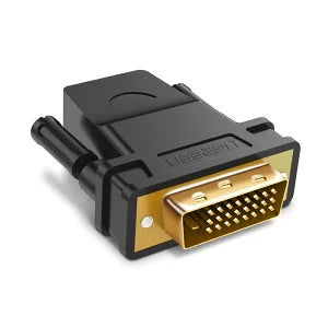 [UGREEN] HDMIメス ⇔ DVIオス 変換アダプタ DVI-D DVI-I 双方向伝送 フルHD1080P対応 金メッキ