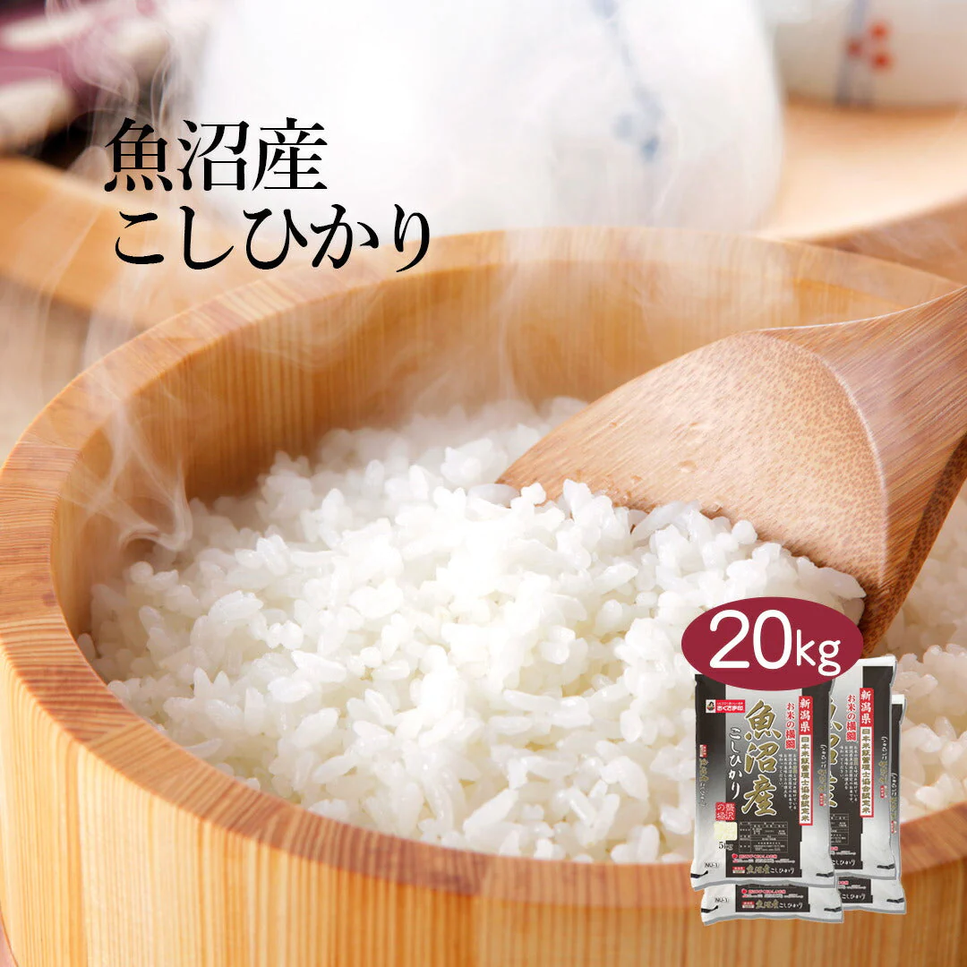 米 精米 新潟県 魚沼産 こしひかり 20kg (5kg×4) 令和5年産 新米 お米 白米 おくさま印 国産 食品 ギフト 引っ越し 挨拶 出産 内祝い 母の日 父の日 お中元 お歳暮 結婚 快気 還暦 香典返し お年賀 送料無料