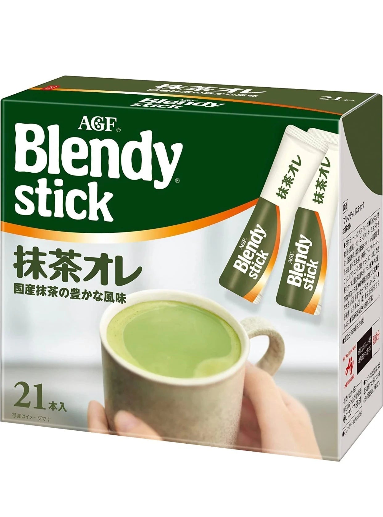 外箱なしで配送　AGF コーヒー　ブレンディ スティック 抹茶オレ 21本