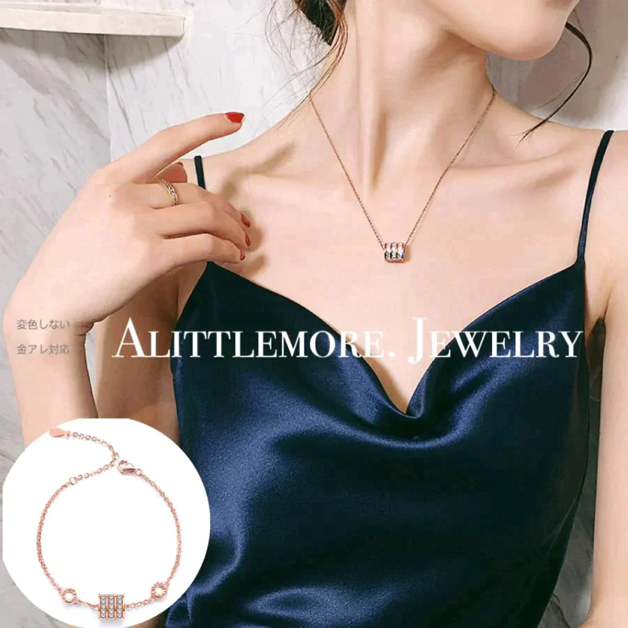 【KAUCHE限定価格】ネックレス＆ブレスレットセット　#A04　czダイヤ　アクセサリーセール【ゲリラセール】