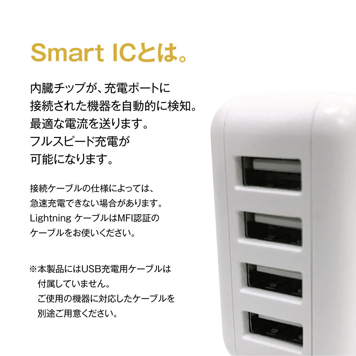 【先着30購入限定】4ポート急速充電ACアダプター