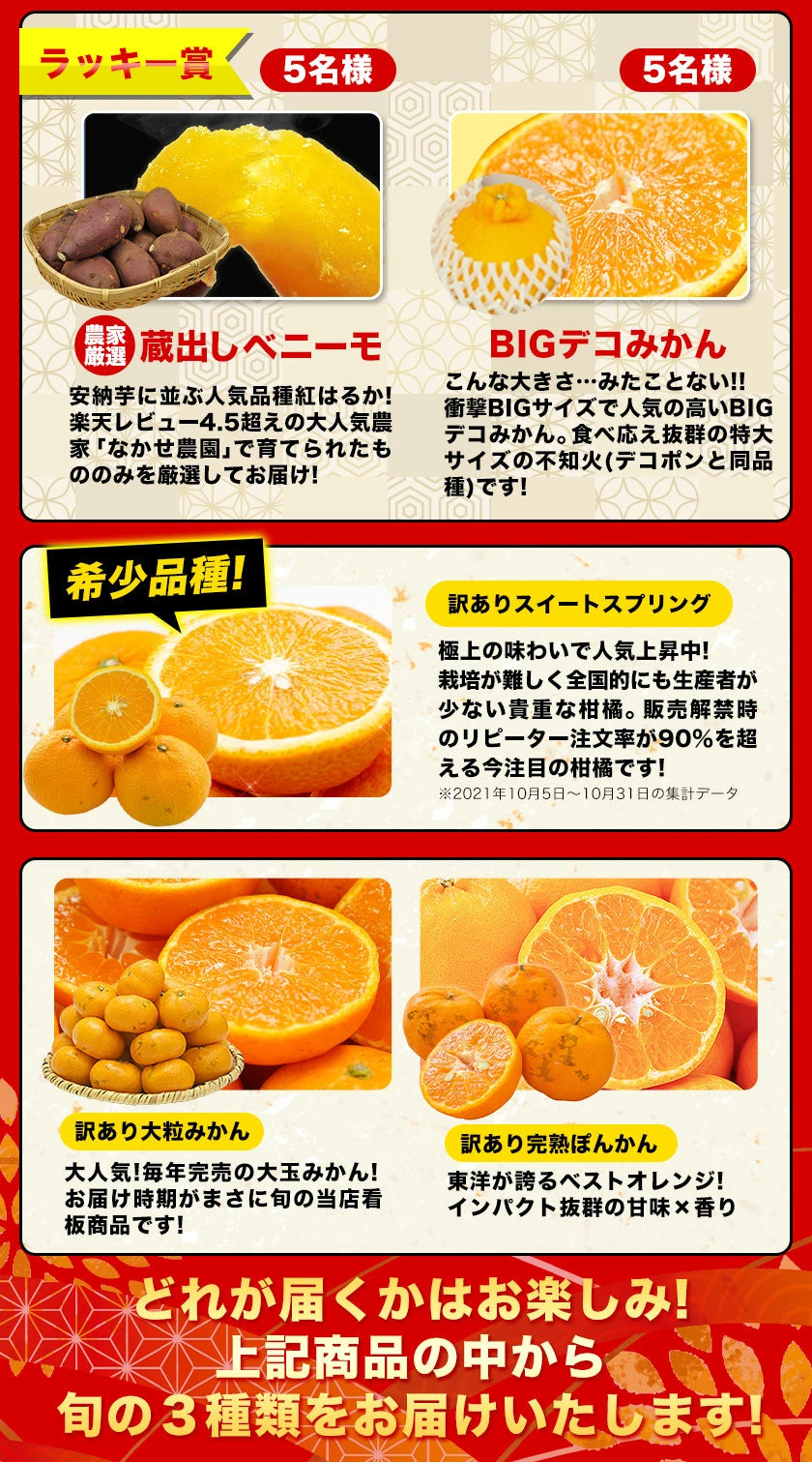 【新年シェア買いセール】みかん 福袋 5kg 前後 送料無料【高級フルーツが当たるかも】訳あり 熊本みかん ぽんかん デコポン マスク メロン 不知火 デコみかん など 食べ比べ セット 旬 柑橘 果物 食品 グルメ フルーツ 予約
