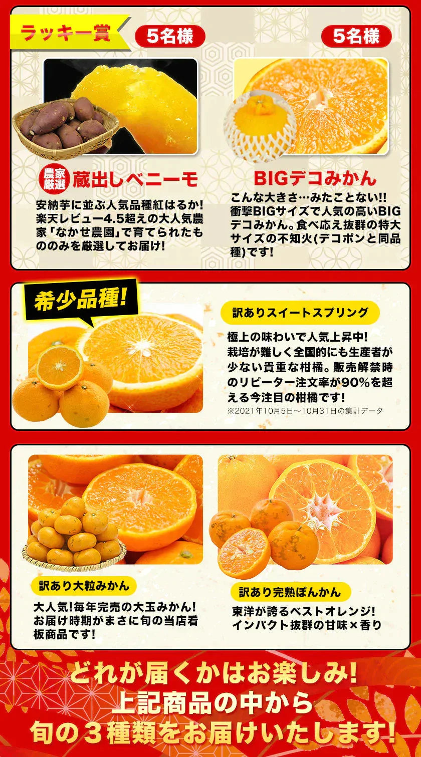 みかん 福袋 5kg 前後 送料無料【高級フルーツが当たるかも】訳あり 熊本みかん ぽんかん デコポン マスク メロン 不知火 デコみかん など 食べ比べ セット 旬 柑橘 果物 食品 グルメ フルーツ 予約　1月中旬-1月末頃より発送予定