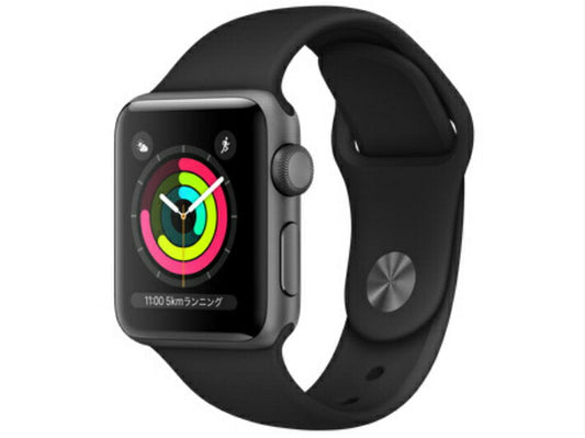 [新品] 保証未開始 Apple Watch Series 3 GPSモデル 38mm MTF02J/A [ブラックスポーツバンド] アップルウォッチ 4549995043402