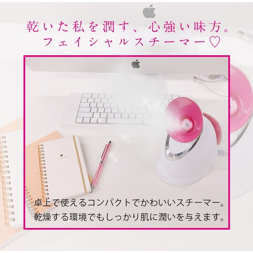 【美ルル ウルミスト】1年間保証フェイシャルスチーマー プレゼント ギフト 加湿器 微粒子ミスト 保湿 乾燥 ミスト スチーム スチーマー フェイス 美容 美顔器 フェイススチーマー