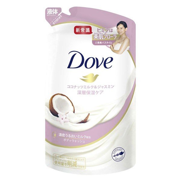 ダヴ(Dove) ボディウォッシュ(ボディソープ) ココナッツミルク＆ジャスミン 詰め替え 340g