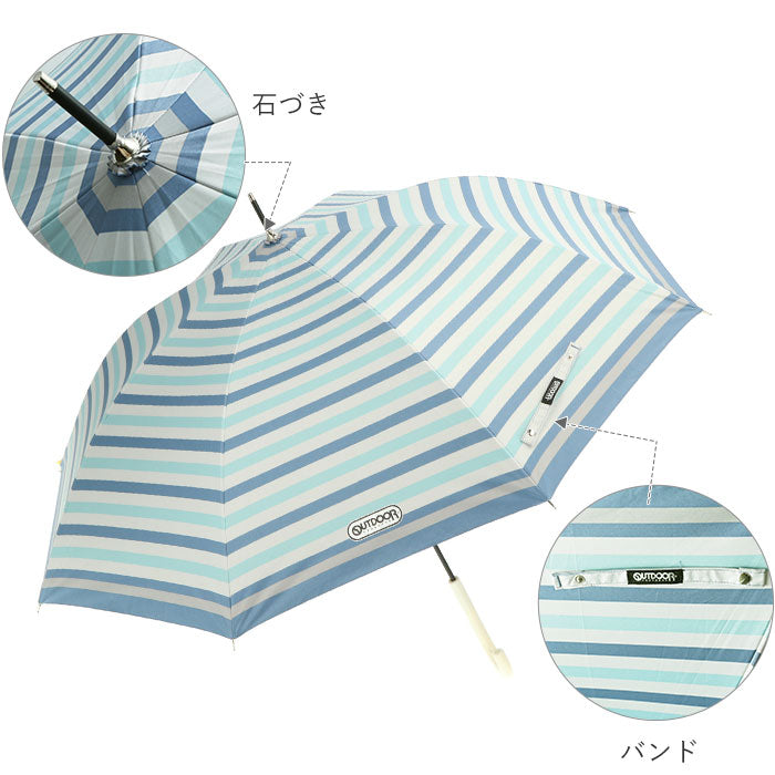 【ベージュ草花柄】 傘 レディース 長傘 通販 60cm 60センチ 草 花柄 日傘 晴雨兼用 晴雨兼用傘 雨晴兼用傘 おしゃれ 雨具 ジャンプ傘 レイングッズ ボーダー 婦人傘 可愛い かわいい ブランド