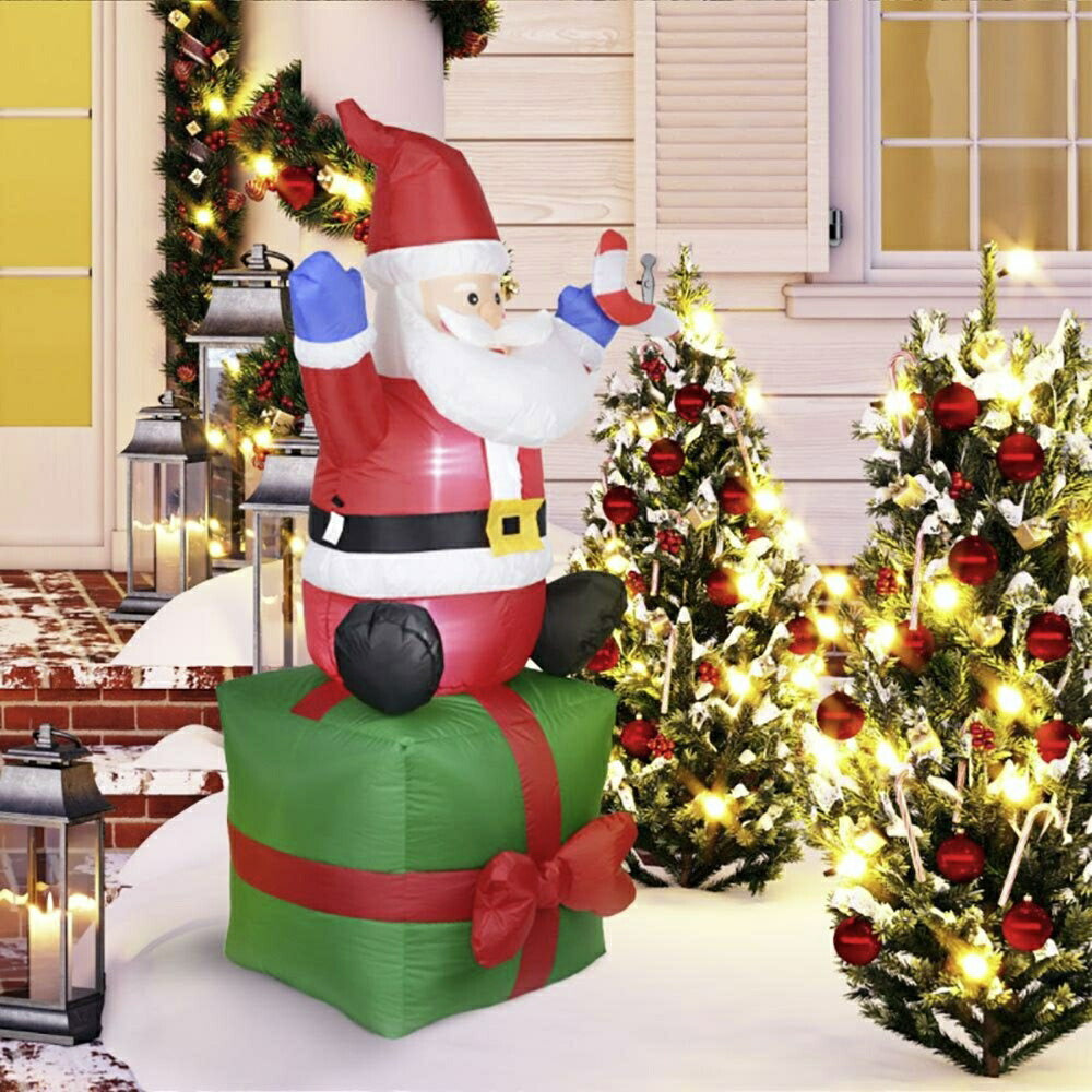 【在庫限り】 クリスマス サンタクロース ボックス 自動風船 180cm オーナメント 置物 サンタさん 風船 デコレーション クリスマスの装飾 誕生日 飾り付け 室内 室外 屋外 外 ベランダ パーティー会場 装飾 メリークリスマス クリスマス飾りつけ クリスマスグッズ クリスマス用品 可愛い