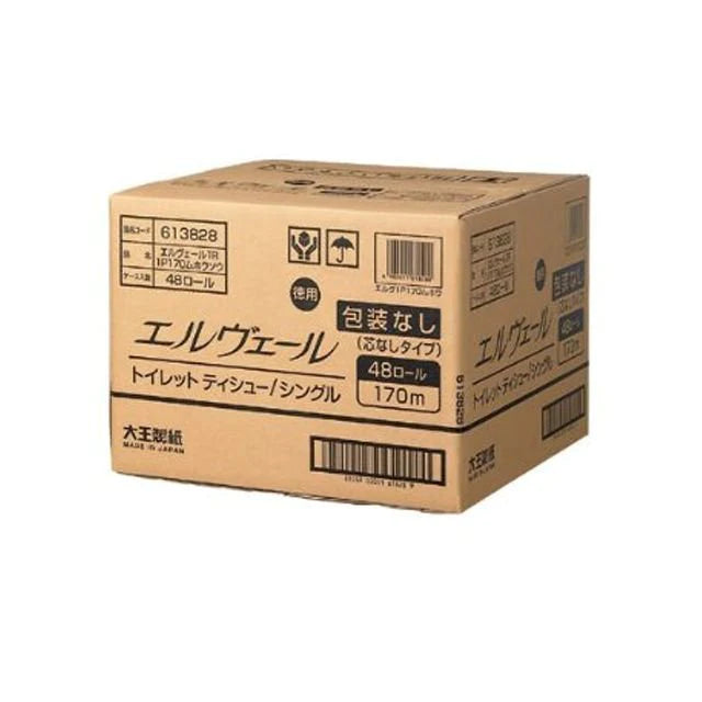トイレットペーパー 大王製紙 エルヴェール シングル170Ｍ 6ロールＸ8パック
