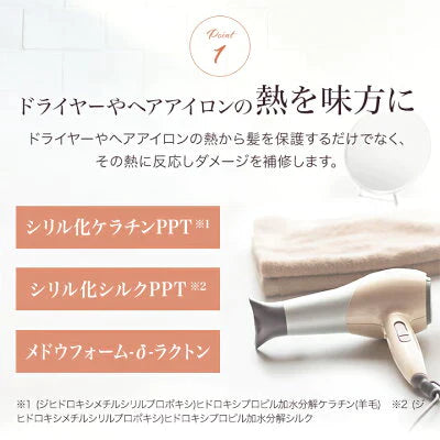 【3本セット】Le ment(ルメント)　リペア　ミルク ヘアミルク アウトバストリートメント 洗い流さないトリートメント