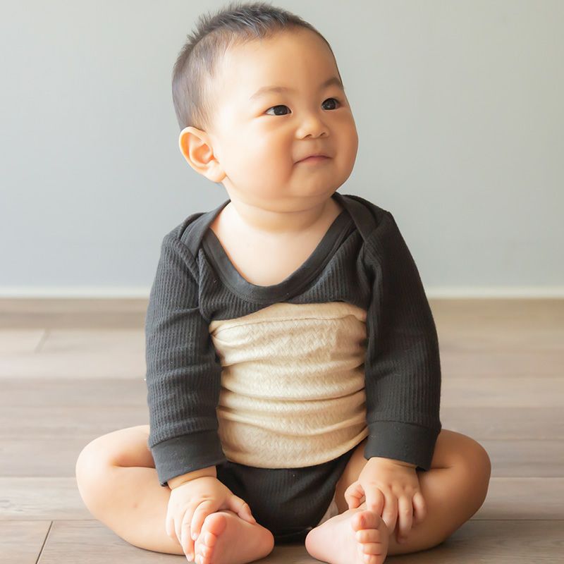 【ベージュ 同色2枚セット】もっちシルク子供腹巻 キッズ ベイビー 小学生 子供 子ども シルク コットン 腹巻き 綿 腹巻 はらまき インナー 薄手 日本製 下着 冷え取り 可愛い