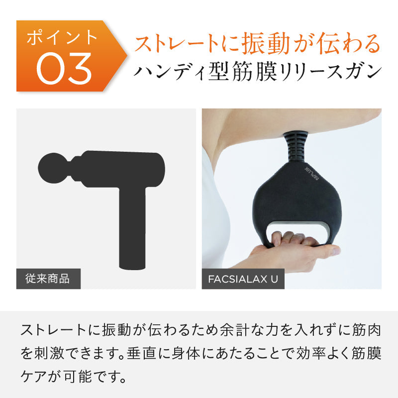 NIPLUX FASCIALAX U　筋膜リリースガン　振動マシン　ベルトタイプ　広範囲　全身3Dケア　背中　肩　腰　肩　足