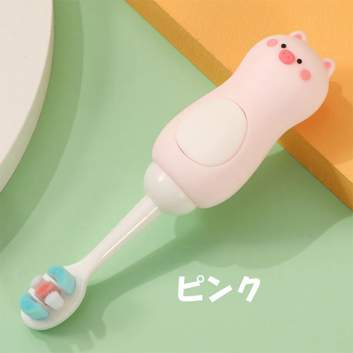 歯ブラシ　動物柄　かわいい アニマルハブラシ 子供用 ビッグ キャップ付き 動物 アニマル キッズ ケース付 歯磨き 歯ブラシ はみがき まとめ買い 保育園 こども キッズ 子ども ベビー