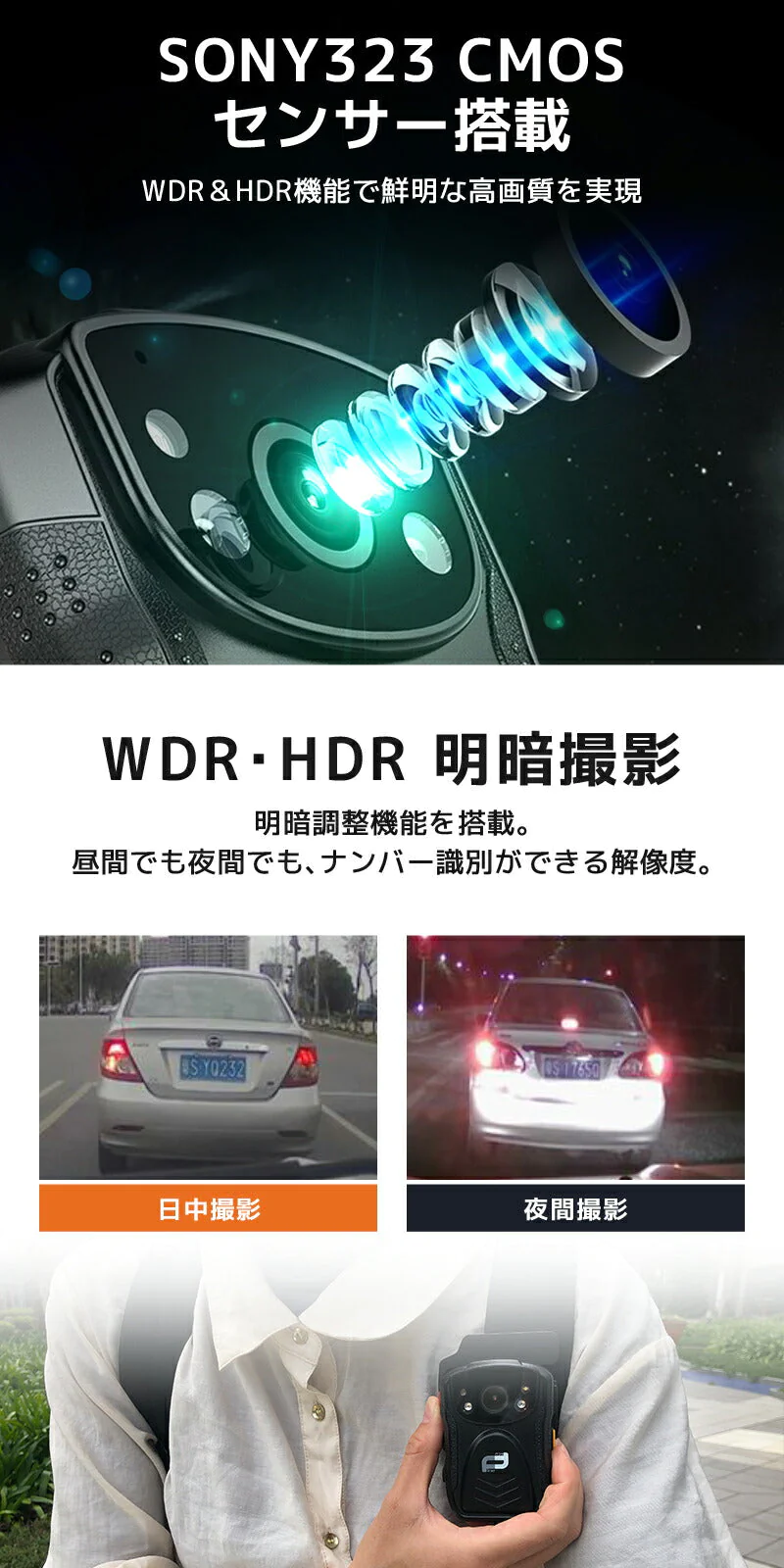 バイク ドライブレコーダー 防水 TOUGH(タフ) モバイルレコーダー FT-V5-Ｘ064【64GB】自転車ドライブレコーダー 小型 自転車 バイク 小型 軽量ドラレコ モニター 耐衝撃 防水 IP67 HDR フルHD1296P